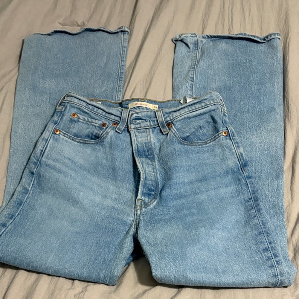 Levi's Premium Denim, Ribcage Flare in Light Blue